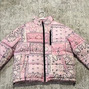 Forever 21 Pink Patterned Kids Puffer Jacket